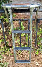 Coppia di plancette per barca in legno ed acciaio