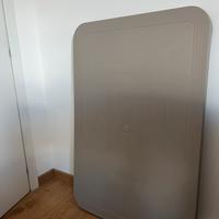 Tavolo da esterno 79x120 cm plastica color grigio