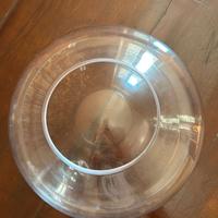 Vaso in vetro per composizione di corolle fiorite