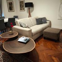 divano letto con puff abbinato