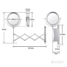Specchio makeup regolabile a led