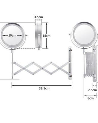 Specchio makeup regolabile a led