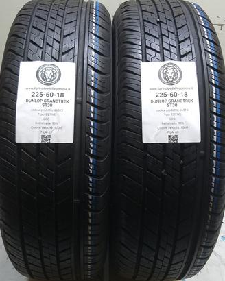 2 GOMME 225 60 18 DUNLOP A66312