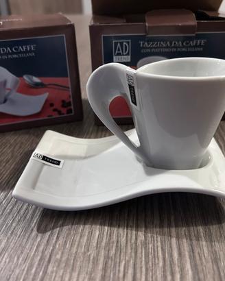 2 tazzine con piattini AD Trend originali nuove