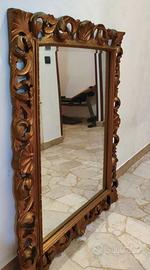 Specchio antico fiorentino legno dorato barocco