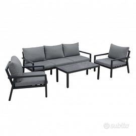 Set Salotto da giardino 5 posti Moderno Antracite
