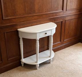 Consolle in legno massello bianco