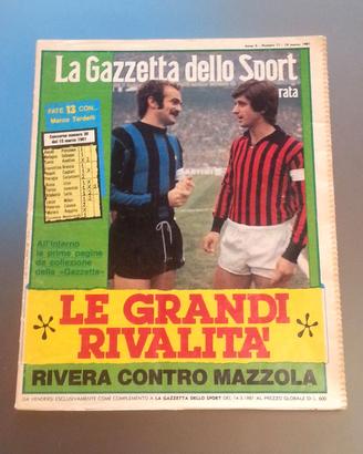La Gazzetta dello Sport  S.Mazzola e G.Rivera 1981