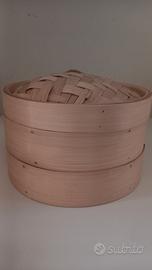 Vaporiera in bamboo