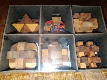 SET 6 GIOCHI ROMPICAPO LEGNO