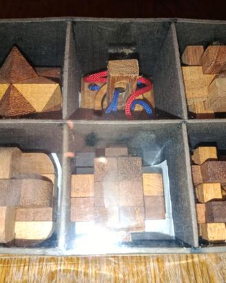 SET 6 GIOCHI ROMPICAPO LEGNO