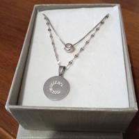 Girocollo in argento e acciaio