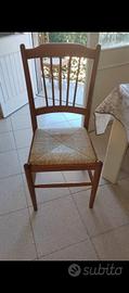 6 sedie in paglia 