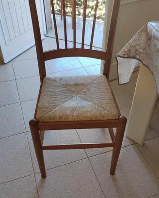 6 sedie in paglia 