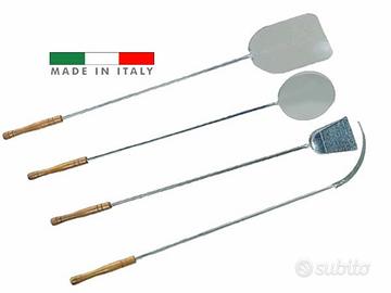 Set-kit pale per forno pizzeria in acciaio inox