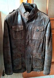 Giaccone uomo in pelle scamosciata 