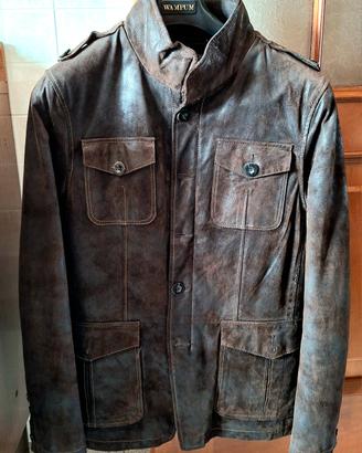 Giaccone uomo in pelle scamosciata 