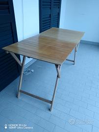 Tavolo in legno da giardino pieghevole misura 140x