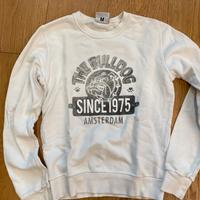 Felpa bianca bulldog