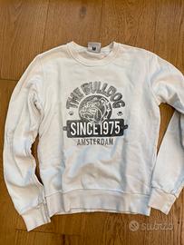 Felpa bianca bulldog