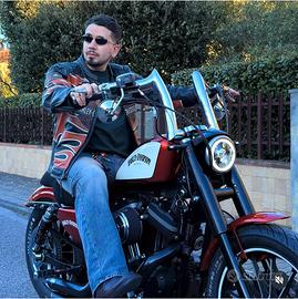 Giacca in pelle harley davidson oroginale con fiam
