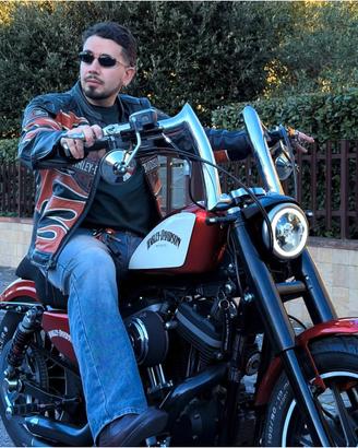Giacca in pelle harley davidson oroginale con fiam
