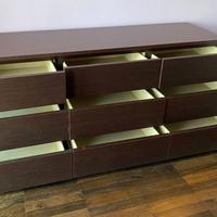 Composizione Comò 9 cassetti e Comodini Wengè