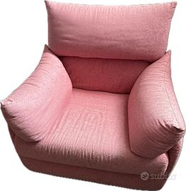 Poltrona letto singola richiudibile colore rosa