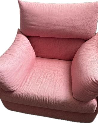 Poltrona letto singola richiudibile colore rosa