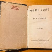 Raccolta di poesie di UGO FOSCOLO - edizione 1862