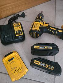 trapano dewalt + batterie + caricabatterie 