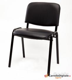 Sedia Imbottita in Eco Pelle NERO