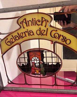Specchio pubblicitario vintage Antica Gelateria