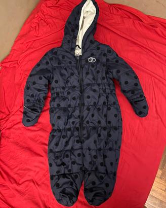 Pagliaccetto tuta esterno neve bimba 68cm Eskimo