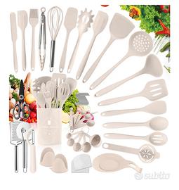 Set UTENSILI silicone bianco