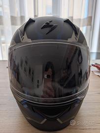 casco integrale scorpion nero/blu/grigio