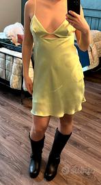 Vestito Zara satin verde lime – taglia M