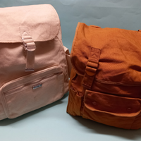 2 Zainetti tela vintage country safari ocra zaino