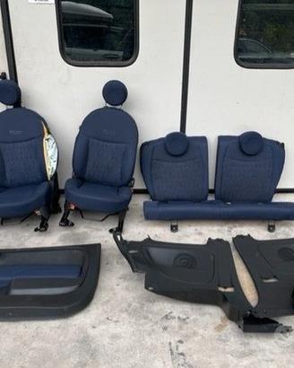 Sedili blu scuro Fiat 500 2021