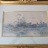 quadro Paolo Sala "fiume" acquarello 