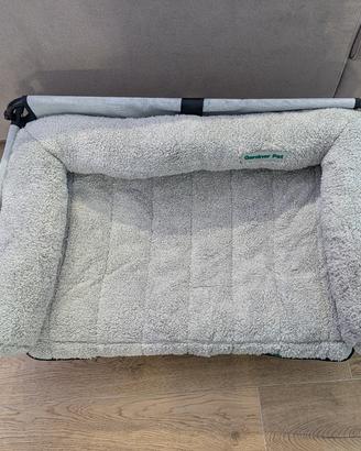 Cuccia letto rialzato per cani con cuscino