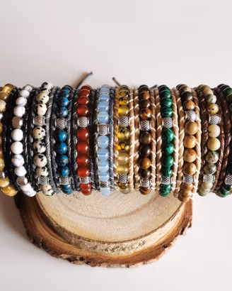 Bracciale pietra naturale 6mm – Regolabile Unisex