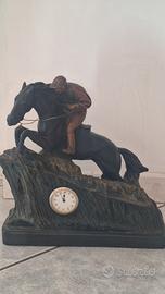 Antico Orologio da Tavolo in Bronzo / Ottone Pesan