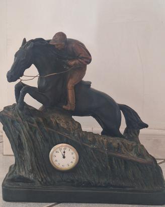 Antico Orologio da Tavolo in Bronzo / Ottone Pesan