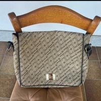 Borsa da scuola in tela marrone Baci&Abbracci