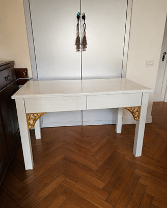 Scrivania / tavolo artigianale con 2 cassetti