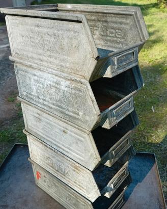 5 cassette acciaio x arredo industriale 