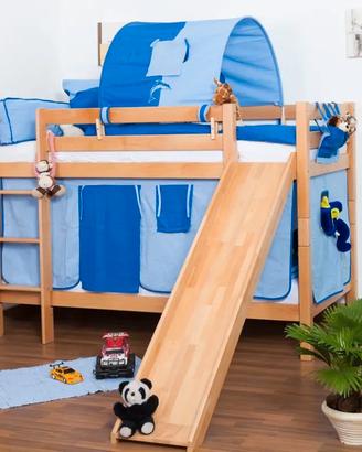 Letto a soppalco "Andi", faggio massello