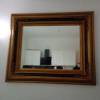 Specchio da parete con cornice classica dorata