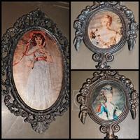 Set di 3 Cornici Antiche in Ottone,Anni 60.Made in